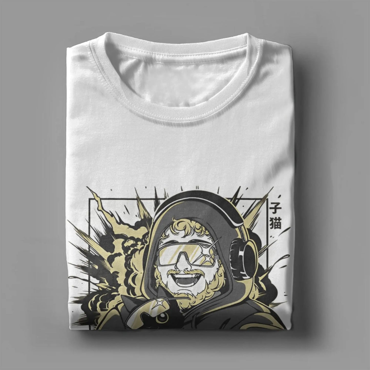 Men's T-Shirts caseoh merch Vintage Cotton Tees Short Sleeve  T Shirt O Neck Clothing New Arrival