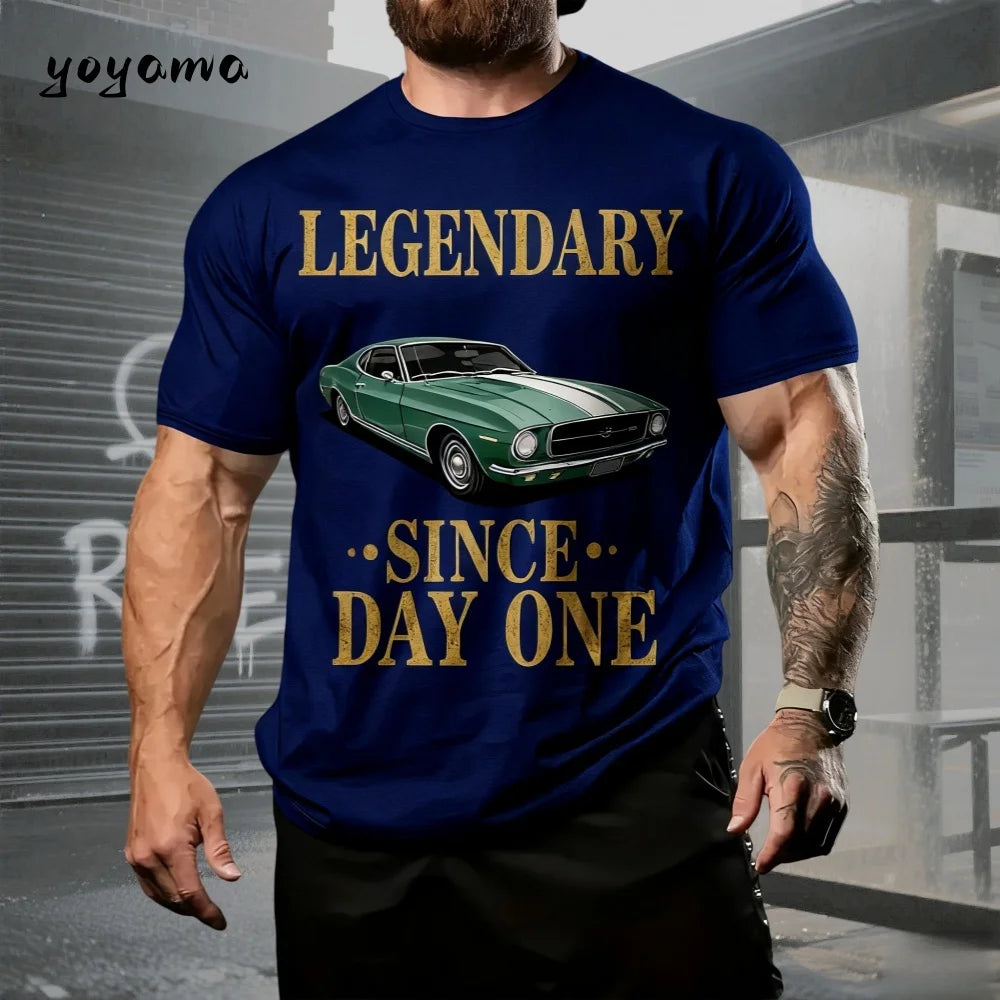 T-Shirts Classic Car Graphic 3D Print T-Shirt Summer Men O-Neck Men Short Sleeve Tee Outdoor Casual T-Shirt Fashion Men Clothing