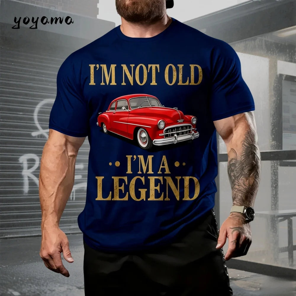 T-Shirts Classic Car Graphic 3D Print T-Shirt Summer Men O-Neck Men Short Sleeve Tee Outdoor Casual T-Shirt Fashion Men Clothing