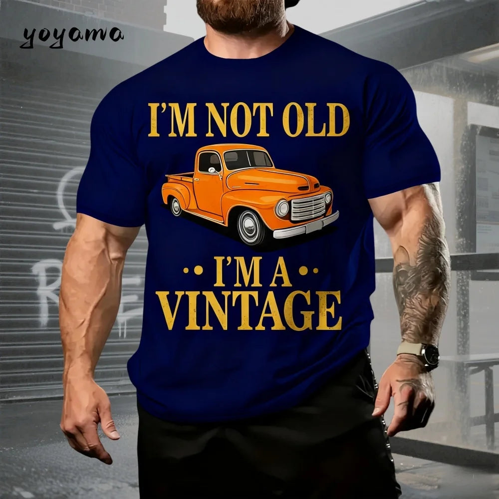 T-Shirts Classic Car Graphic 3D Print T-Shirt Summer Men O-Neck Men Short Sleeve Tee Outdoor Casual T-Shirt Fashion Men Clothing