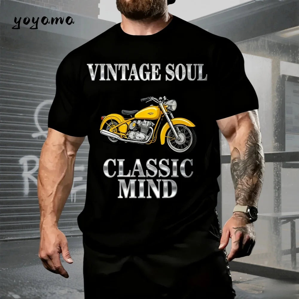 T-Shirts Classic Car Graphic 3D Print T-Shirt Summer Men O-Neck Men Short Sleeve Tee Outdoor Casual T-Shirt Fashion Men Clothing