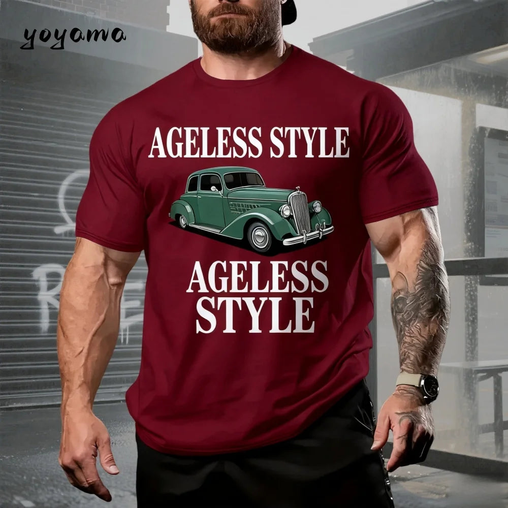 T-Shirts Classic Car Graphic 3D Print T-Shirt Summer Men O-Neck Men Short Sleeve Tee Outdoor Casual T-Shirt Fashion Men Clothing