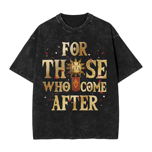 Washed T Shirts Game Fantasy Clair Obscur Expedition 33 Hip Hop Vintage T-Shirts Harajuku Short Sleeve Printed Tops Tees for Men