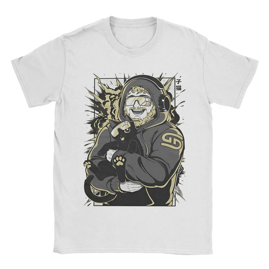 Men's T-Shirts caseoh merch Vintage Cotton Tees Short Sleeve  T Shirt O Neck Clothing New Arrival