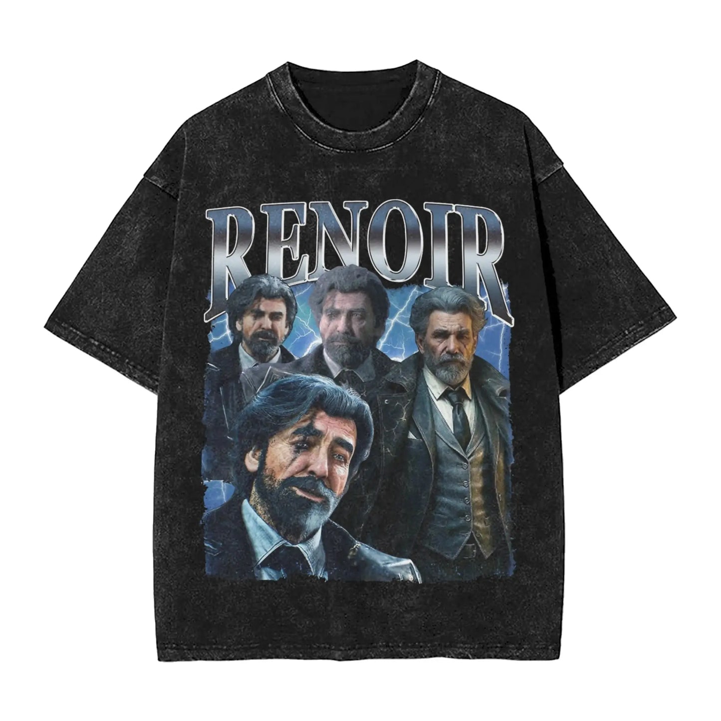 Washed T Shirts Game Fantasy Clair Obscur Expedition 33 Hip Hop Vintage T-Shirts Harajuku Short Sleeve Printed Tops Tees for Men