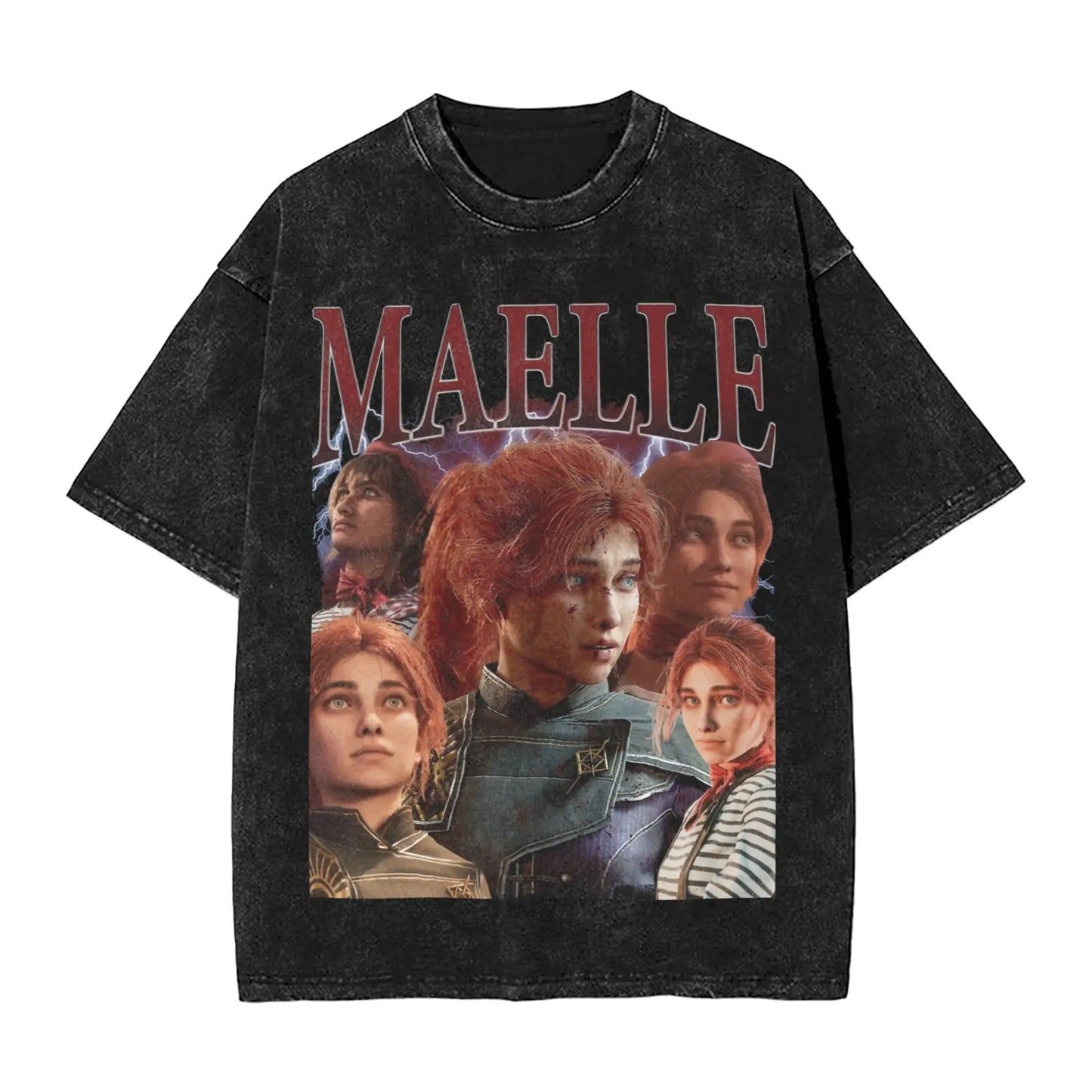 Washed T Shirts Game Fantasy Clair Obscur Expedition 33 Hip Hop Vintage T-Shirts Harajuku Short Sleeve Printed Tops Tees for Men