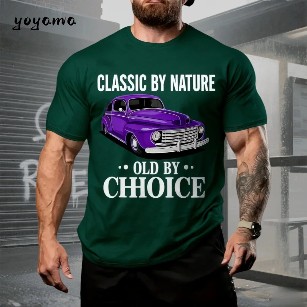 T-Shirts Classic Car Graphic 3D Print T-Shirt Summer Men O-Neck Men Short Sleeve Tee Outdoor Casual T-Shirt Fashion Men Clothing