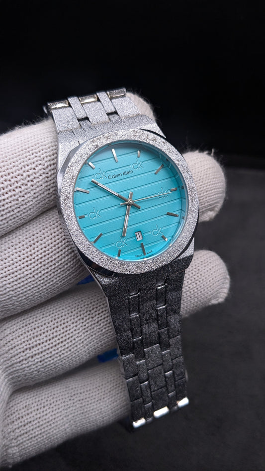 Classic Men's Watch Ice Blue Dial Business TLXT Ultra-thin Simple High-quality Stainless Steel Men's Wristwatch